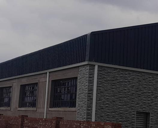 Industrial building side view
